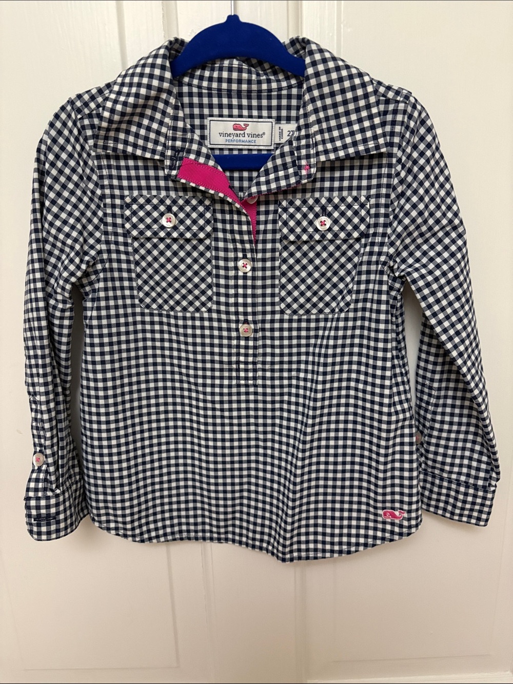 Vineyard Vines Gingham Henley 2T: back to school
